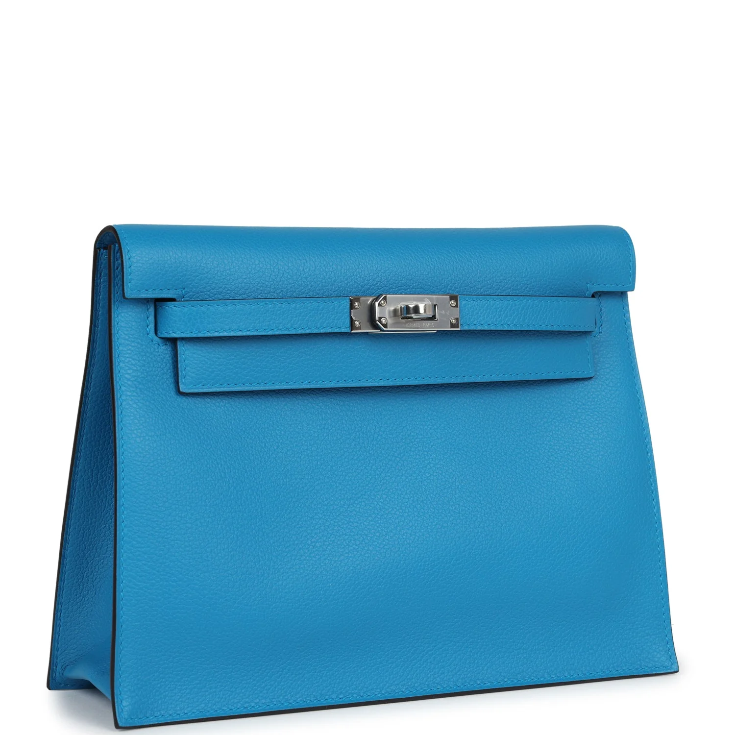 Replicate Hermes Kelly Danse Bleu Zanzibar Evercolor Palladium Hardware(1:1 replica)