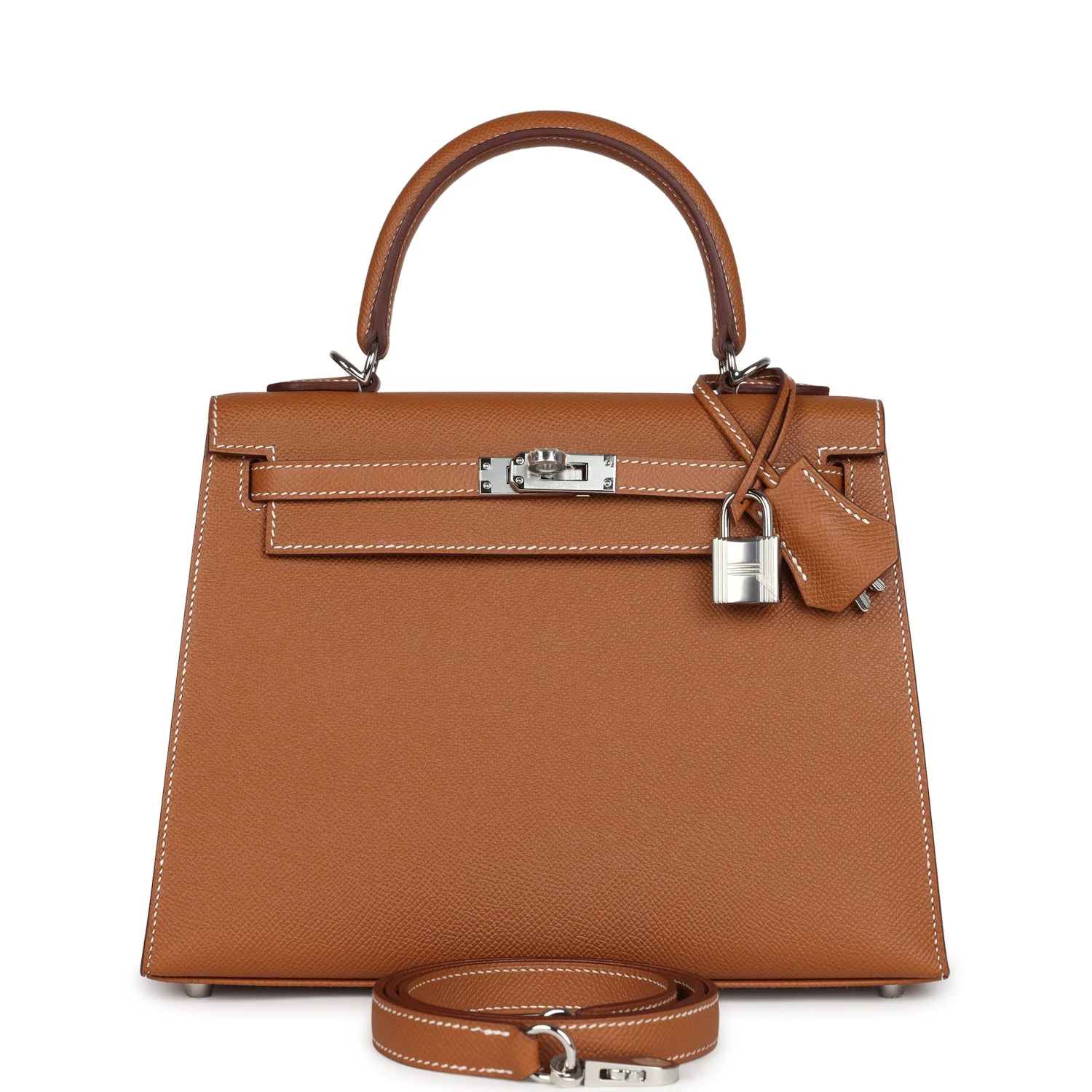 Replicate Hermes Kelly Sellier 25 Gold Epsom Palladium Hardware(1:1 replica)