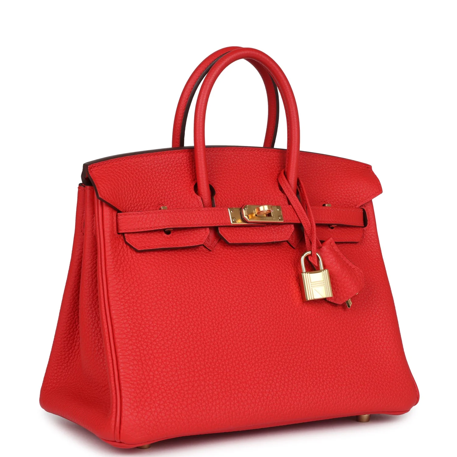 Replicate Hermes Birkin 25 Rouge de Coeur Togo Gold Hardware(1:1 replica)