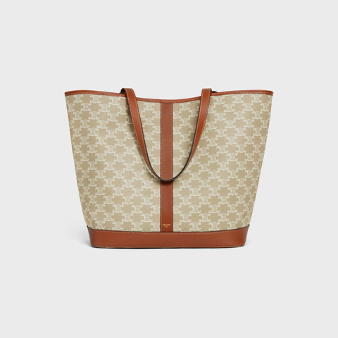 Replicate MEDIUM CABAS IN TRIOMPHE CANVAS AND CALFSKIN GREGE(1:1 replica)