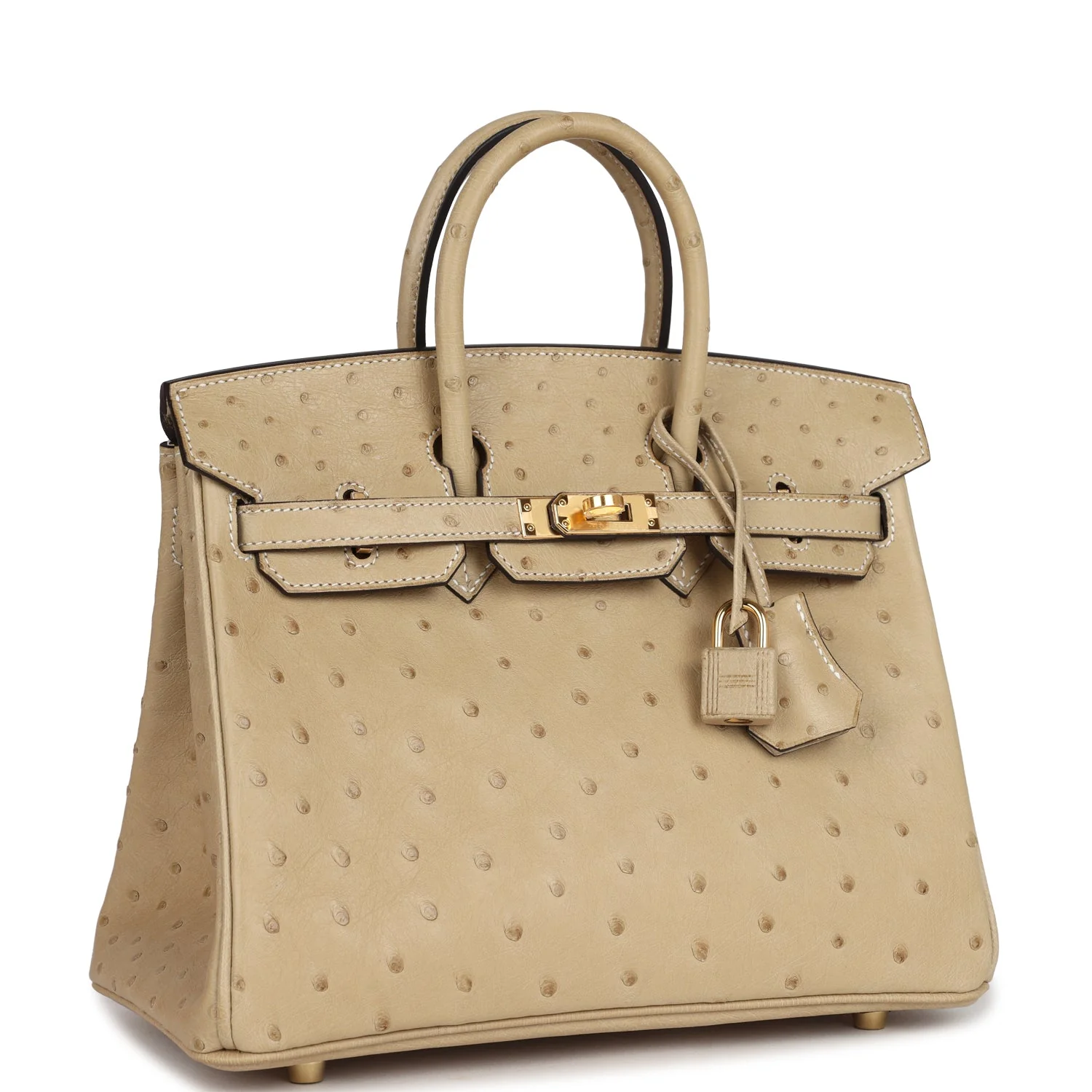 Replicate Hermes Birkin 25 Trench Ostrich Gold Hardware(1:1 replica)