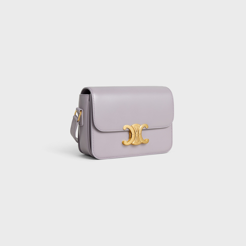 Replicate TEEN TRIOMPHE BAG IN SHINY CALFSKIN LIGHT LILAC(1:1 replica)