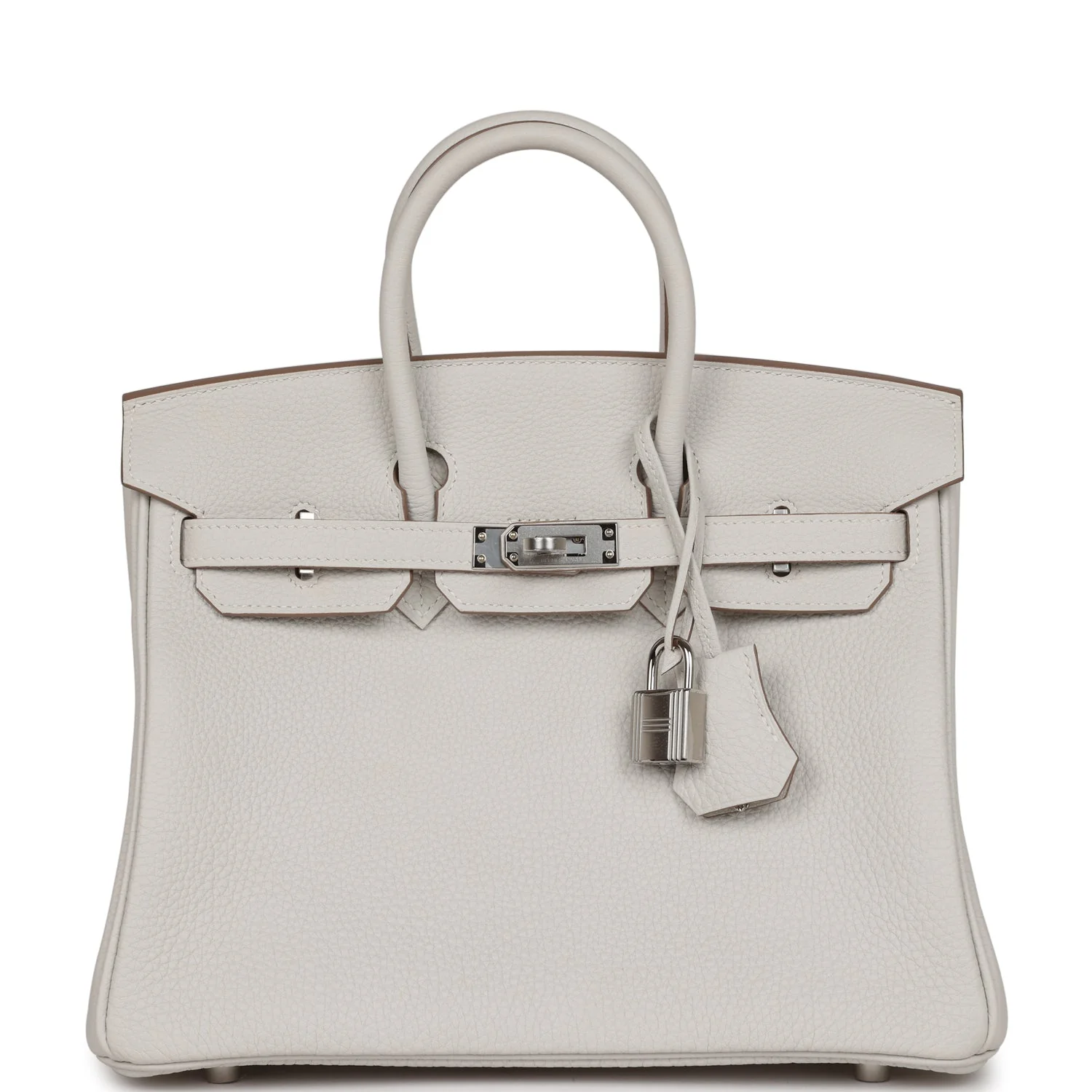 Replicate Hermes Birkin 25 Gris Pale Togo Palladium Hardware(1:1 replica)