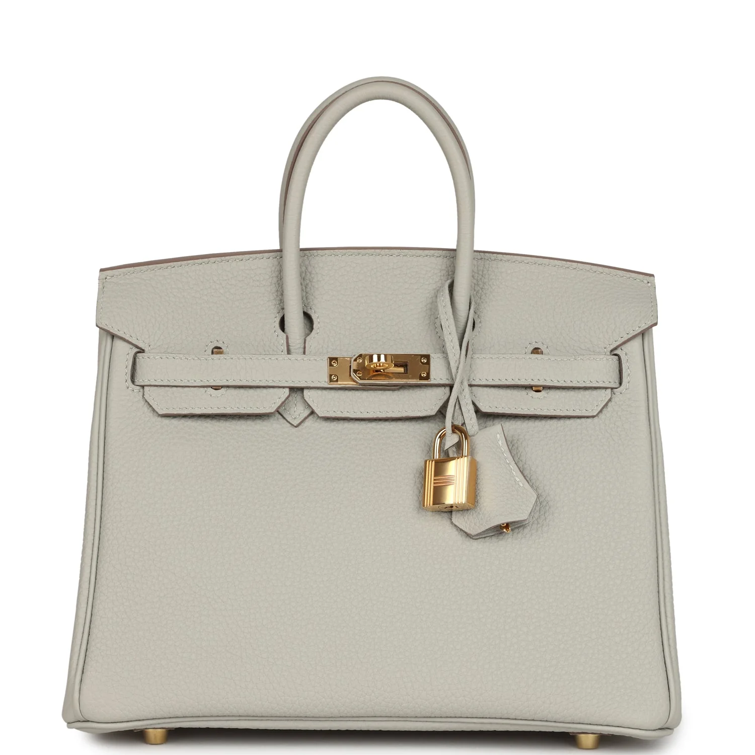 Replicate Hermes Birkin 25 Gris Perle Togo Gold Hardware(1:1 replica)