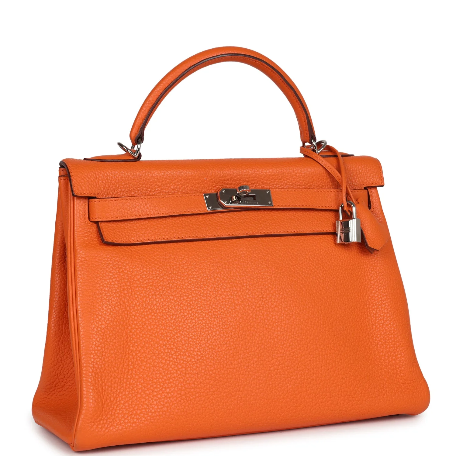 Replicate Hermes Kelly Retourne 32 Orange Togo Palladium Hardware(1:1 replica)