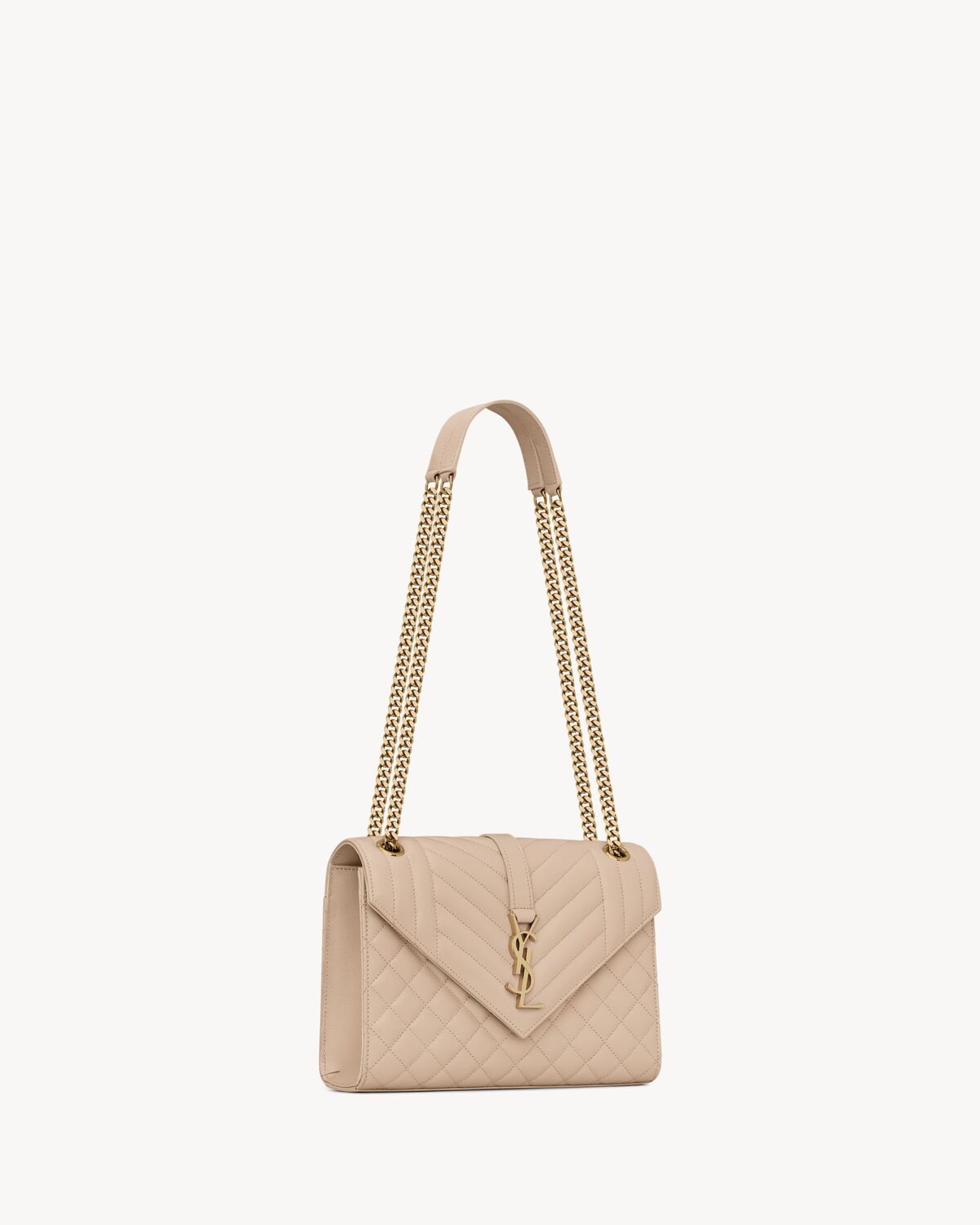 Replicate YSL Envelope Medium in Quilted Grain De Poudre Embossed Leather(1:1 replica)