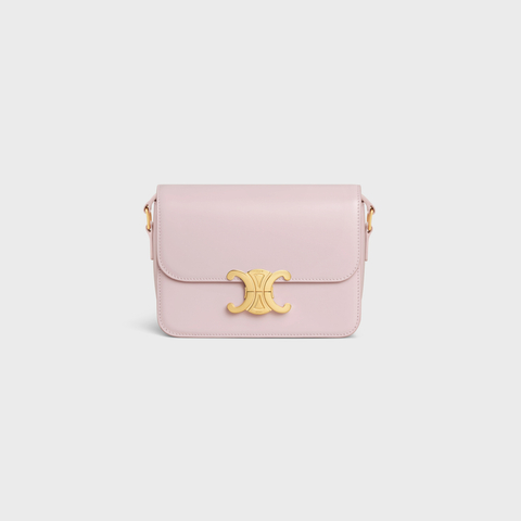 Replicate TEEN TRIOMPHE BAG IN SHINY CALFSKIN PASTEL PINK(1:1 replica)