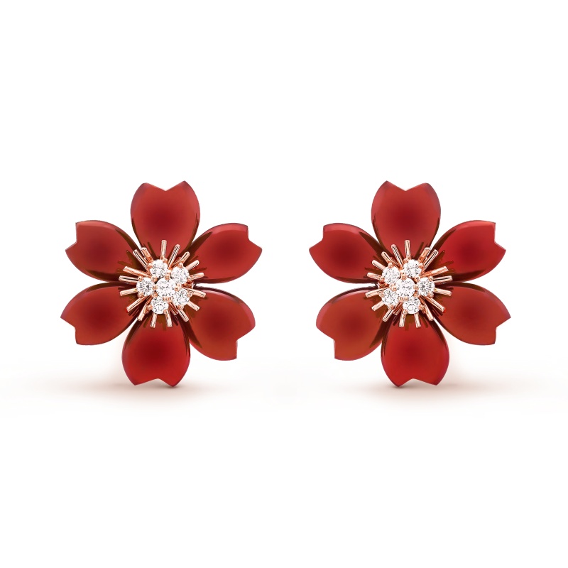 Replicate Rose de Noël earrings, small model(1:1 replica)