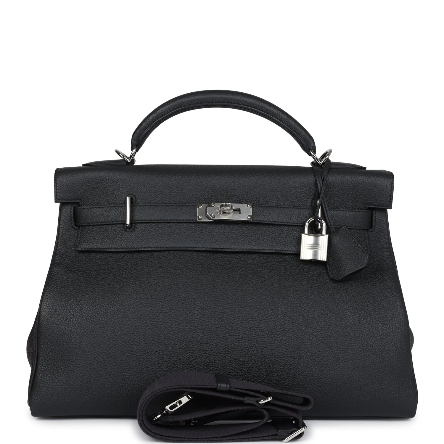 Replicate Hermes Kelly 42 Maxi Plomb Togo Palladium Hardware(1:1 replica)