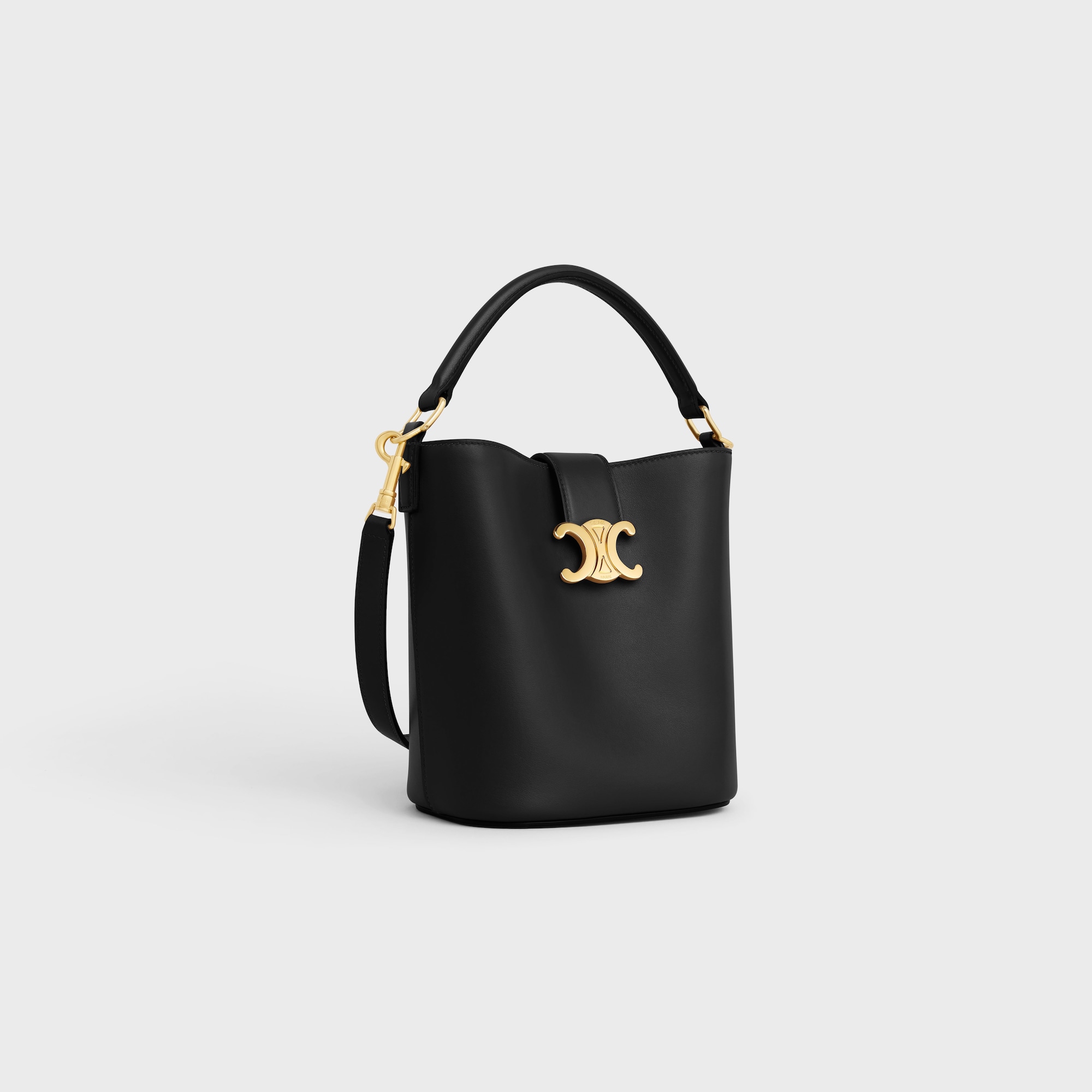 Replicate SMALL BUCKET LOUISE IN SMOOTH CALFSKIN BLACK(1:1 replica)