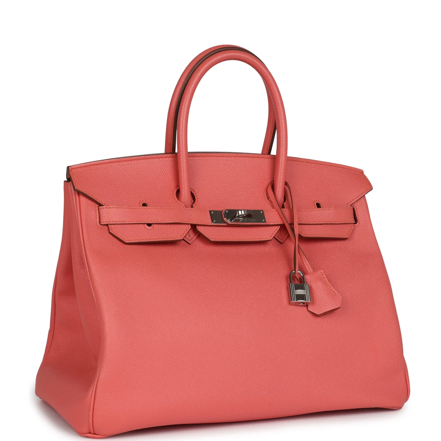 Replicate Hermes Birkin 35 Flamingo Epsom Palladium Hardware(1:1 replica)