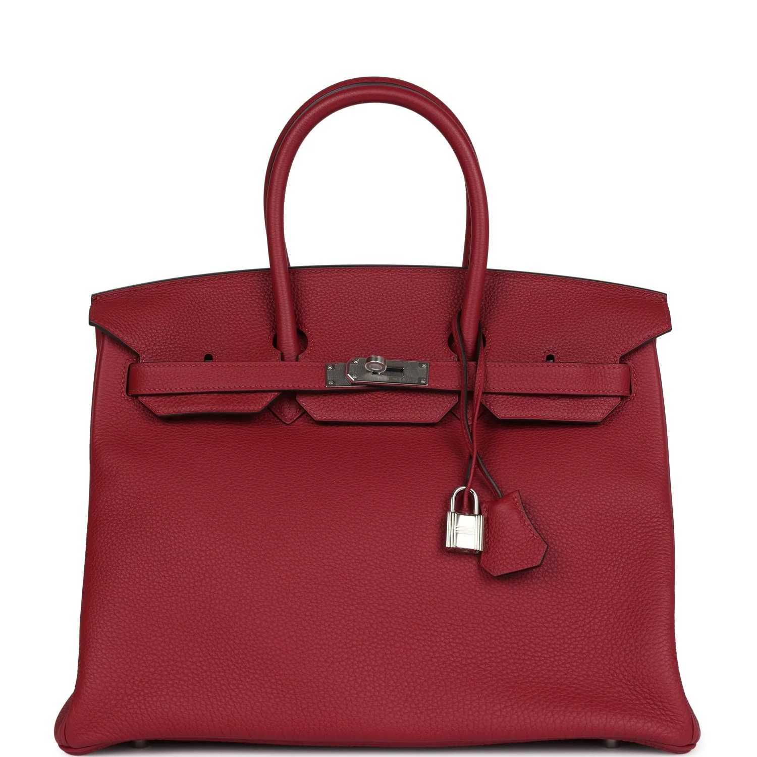 Replicate Hermes Birkin 35 Rouge Grenat Togo Palladium Hardware(1:1 replica)