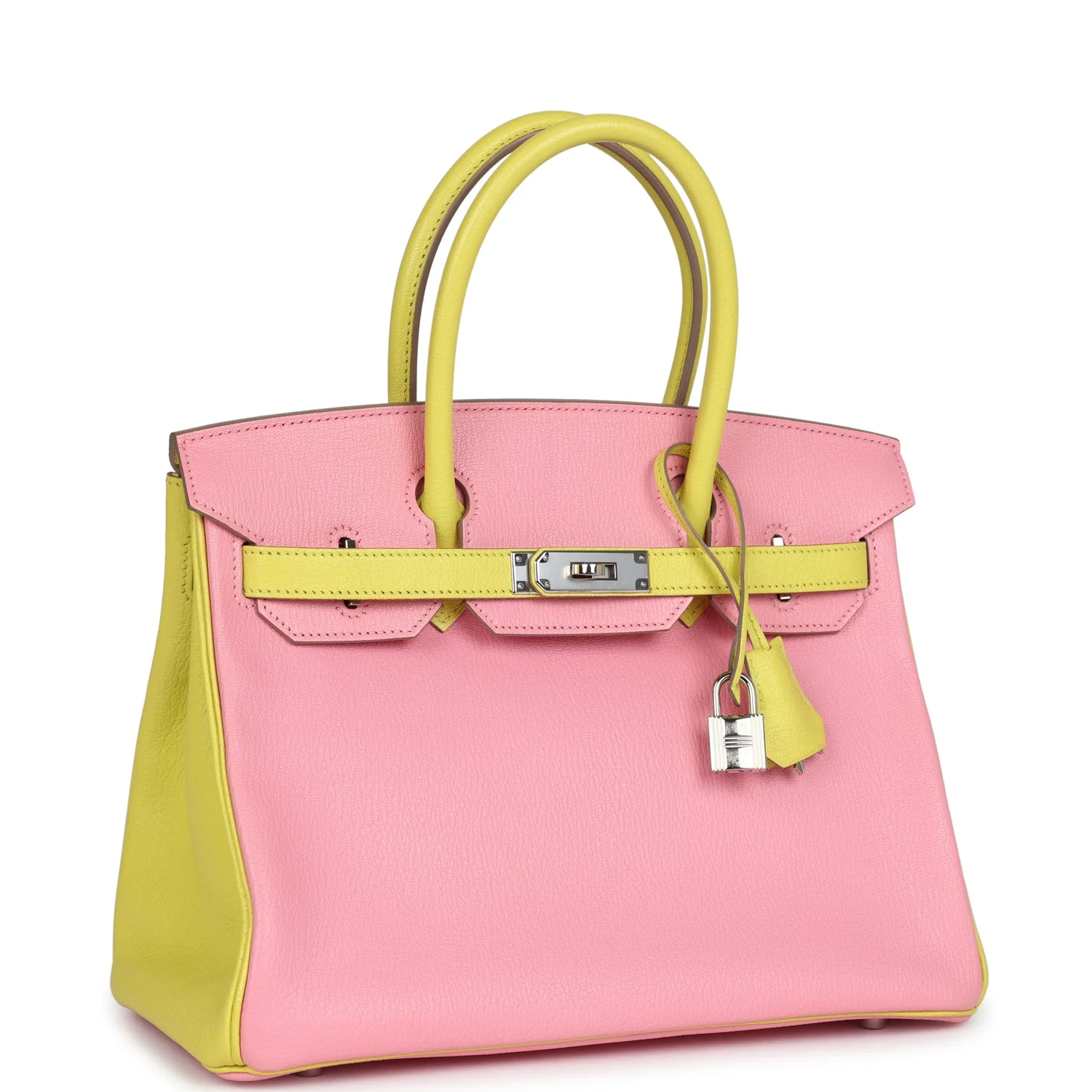 Replicate Hermes Special Order (HSS) Birkin 30 Rose Confetti and Lime Chevre Mysore Palladium Hardware(1:1 replica)