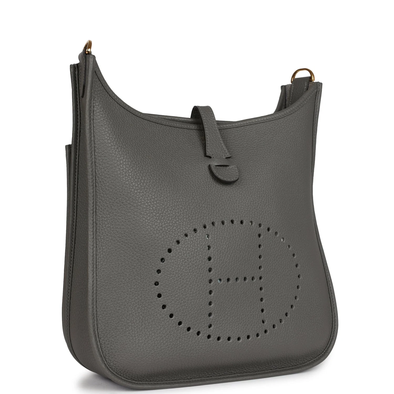 Replicate Hermes Evelyne III PM Gris Meyer Clemence Gold Hardware(1:1 replica)