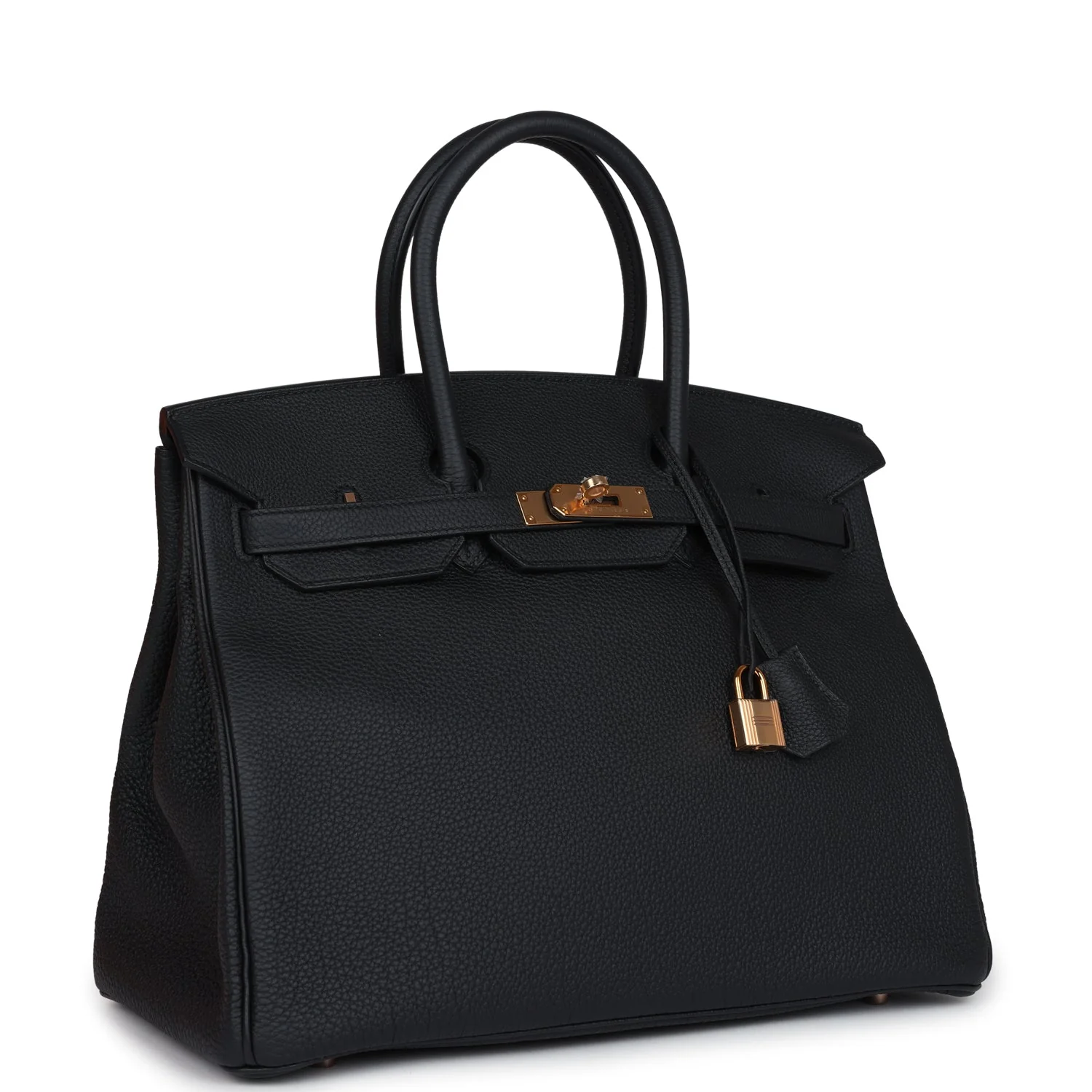 Replicate Hermes Birkin 35 Black Togo Rose Gold Hardware(1:1 replica)