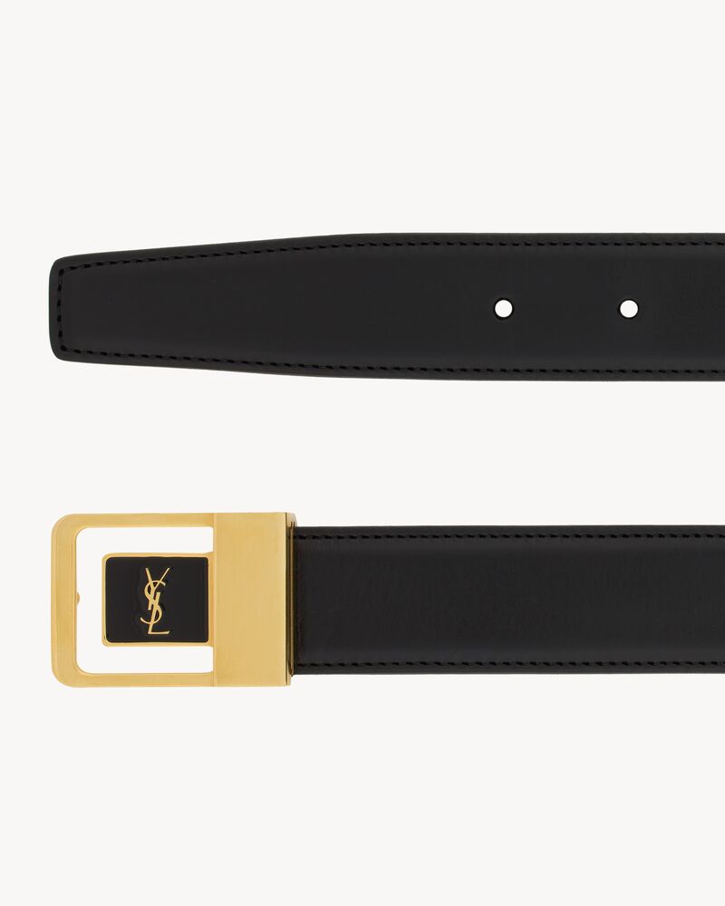 Replicate la 66 buckle belt in lacquered leather(1:1 replica)