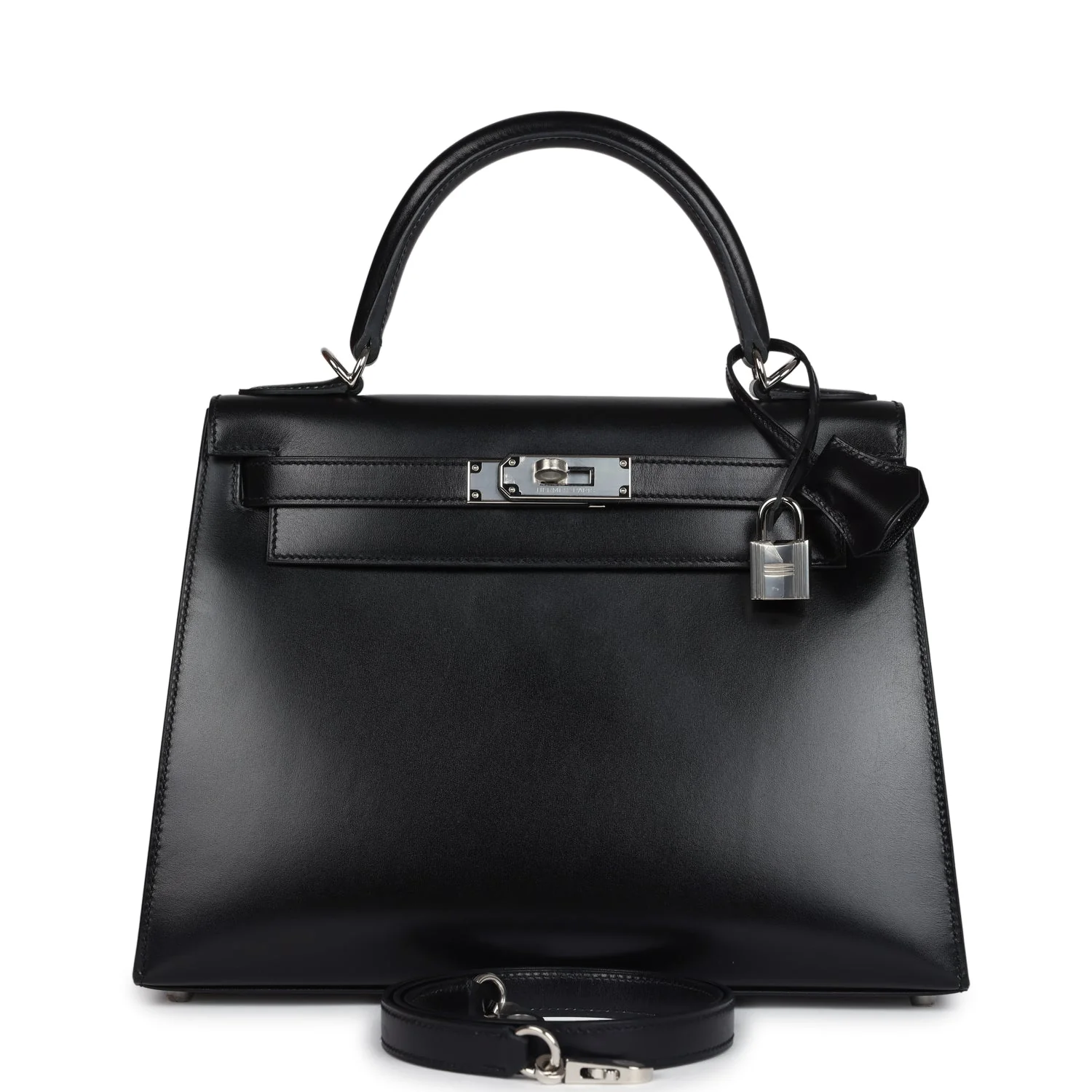 Replicate Hermes Kelly Sellier 28 Black Box Palladium Hardware(1:1 replica)