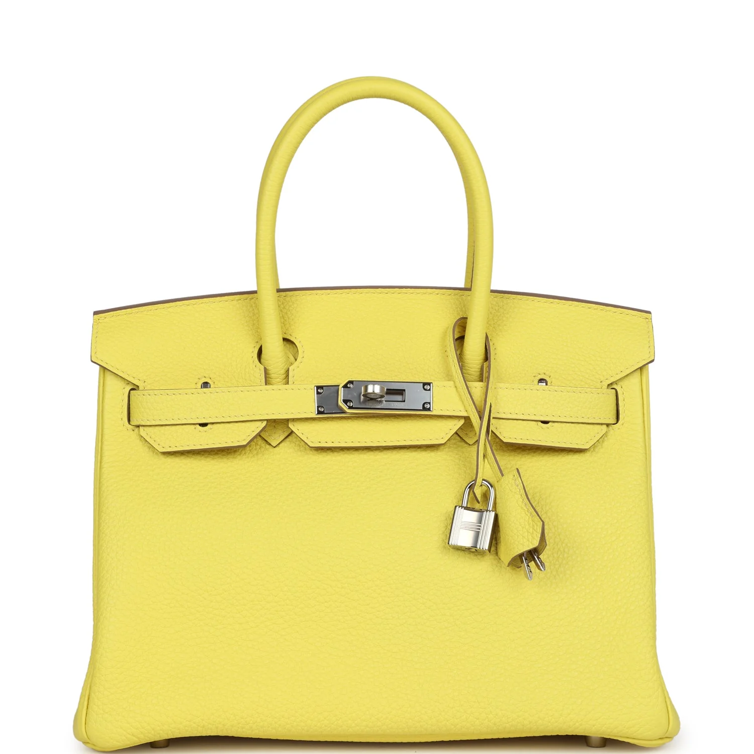 Replicate Hermes Birkin 30 Lime Clemence Palladium Hardware(1:1 replica)