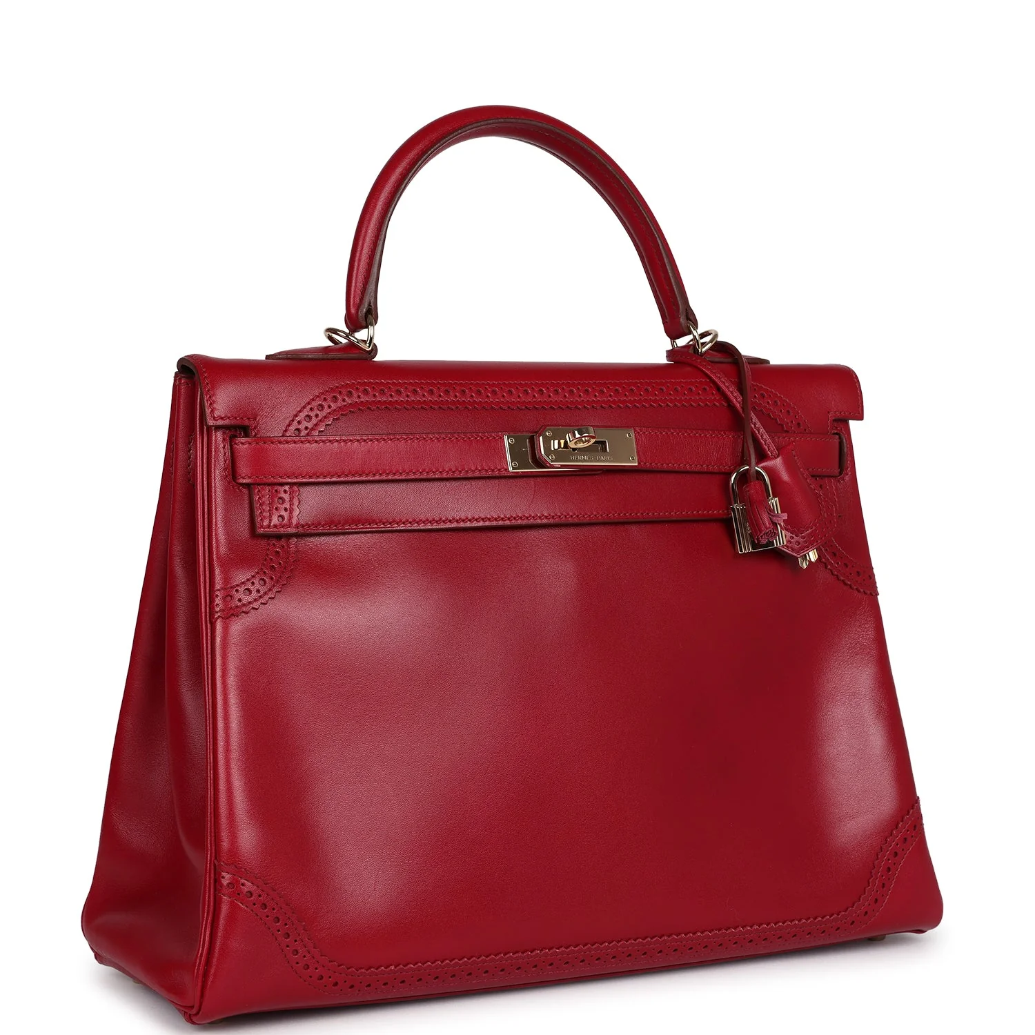 Replicate Hermes Ghillies Kelly Retourne 35 Rubis Tadelakt Permabrass Hardware(1:1 replica)