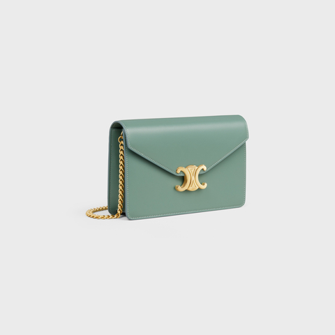 Replicate WALLET ON CHAIN MARGO IN SHINY CALFSKIN CELADON(1:1 replica)