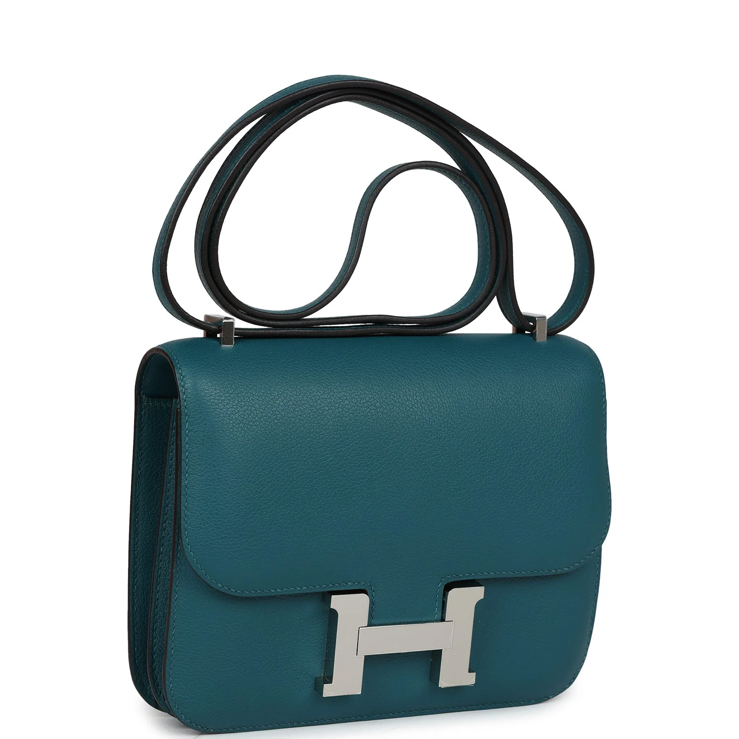 Replicate Hermes Constance 18 Vert Bosphore Evercolor Palladium Hardware(1:1 replica)