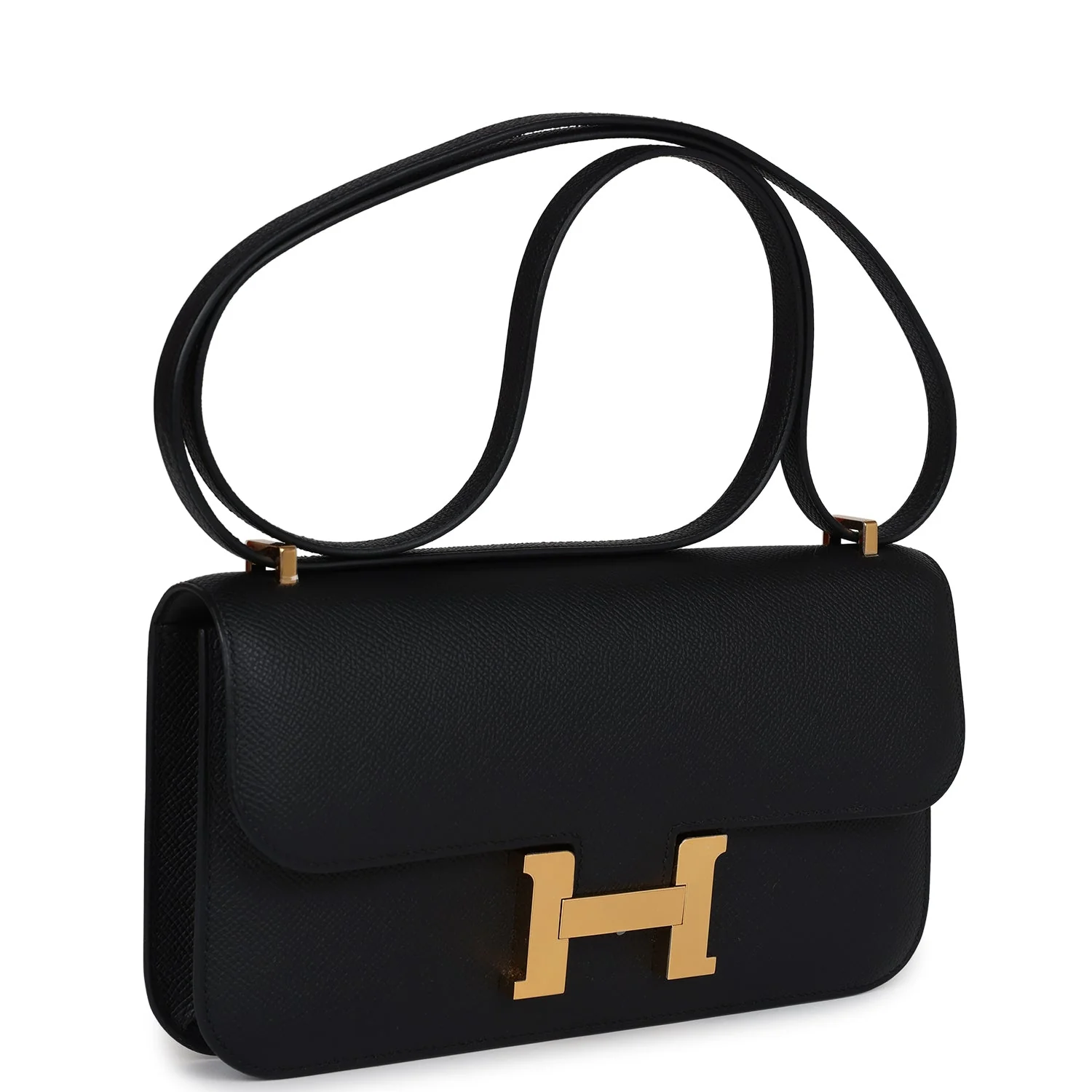 Replicate Hermes Constance Elan Black Epsom Gold Hardware(1:1 replica)