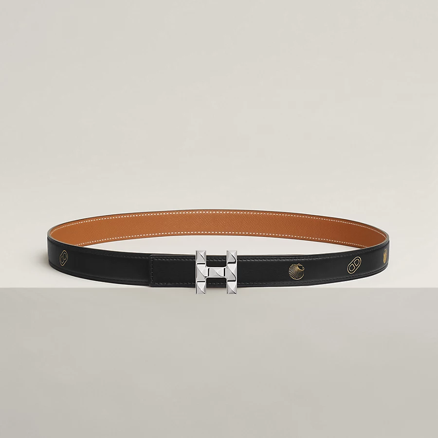 Replicate H Infini belt buckle   Hermès sur Mer reversible leather strap 24 mm(1:1 replica)