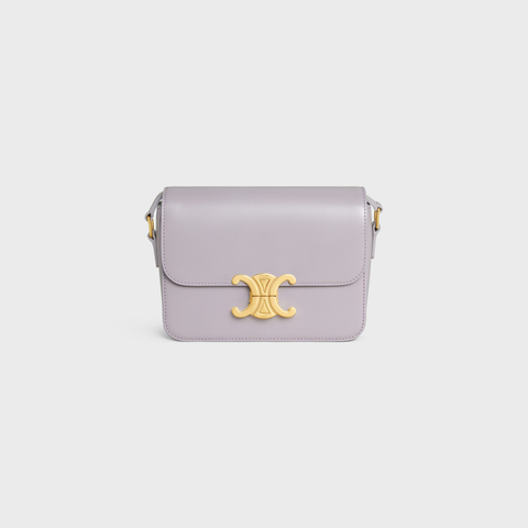 Replicate TEEN TRIOMPHE BAG IN SHINY CALFSKIN LIGHT LILAC(1:1 replica)