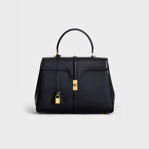 Replicate CLASSIQUE 16 BAG IN SATINATED CALFSKIN BLACK(1:1 replica)