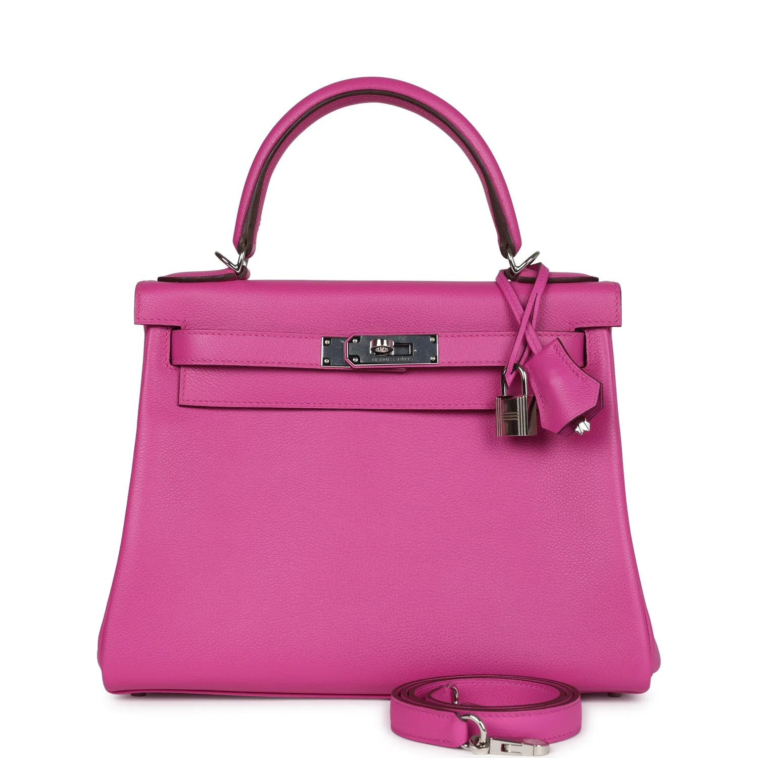Replicate Hermes Kelly Retourne 28 Magnolia Evercolor Palladium Hardware(1:1 replica)