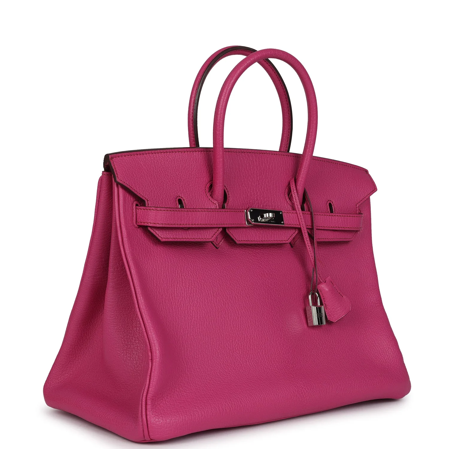 Replicate Hermes Birkin 35 Rose Shocking Chevre Mysore Palladium Hardware(1:1 replica)