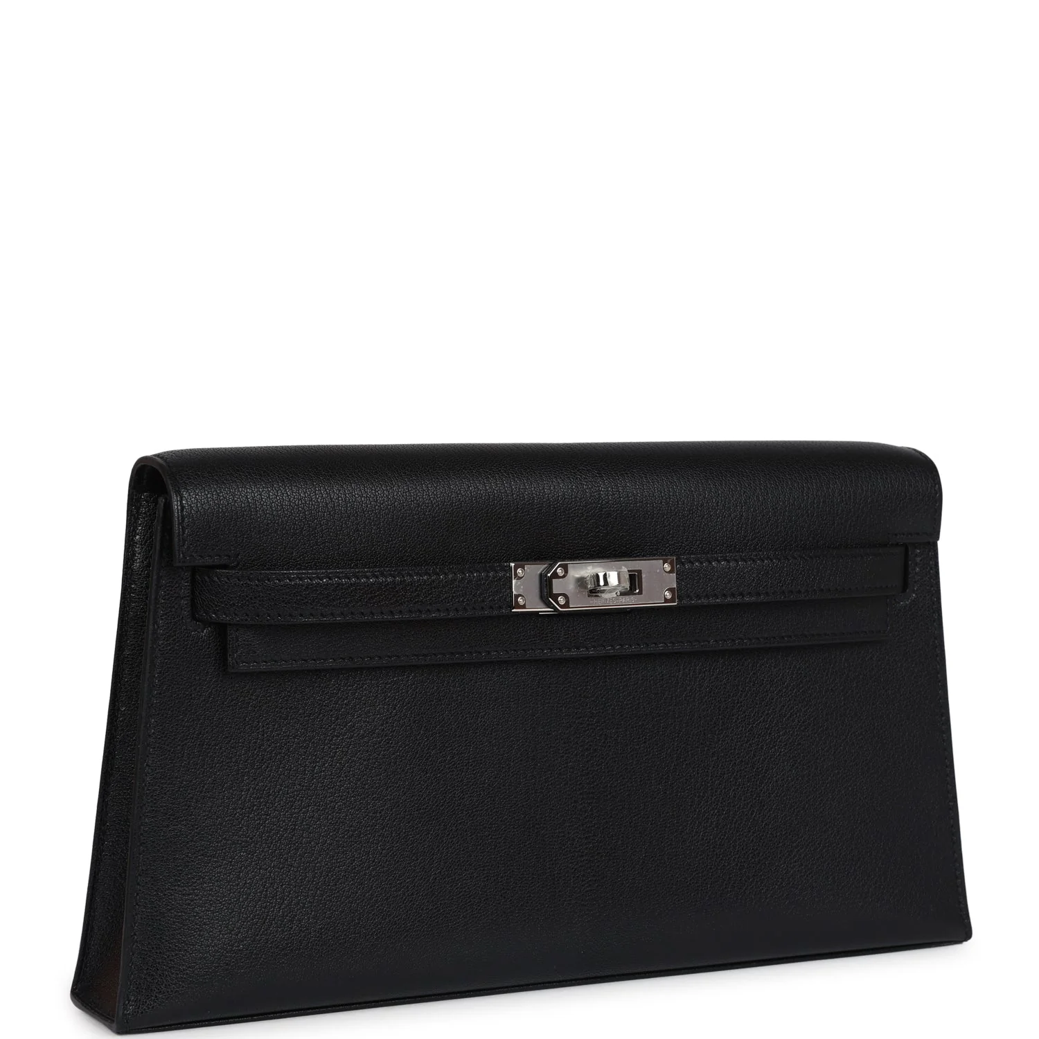 Replicate Hermes Kelly Elan Black Chevre Chamkila Palladium Hardware(1:1 replica)