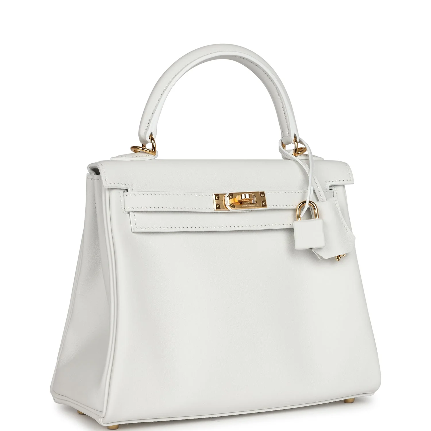 Replicate Hermes Kelly Retourne 25 New White Swift Gold Hardware(1:1 replica)