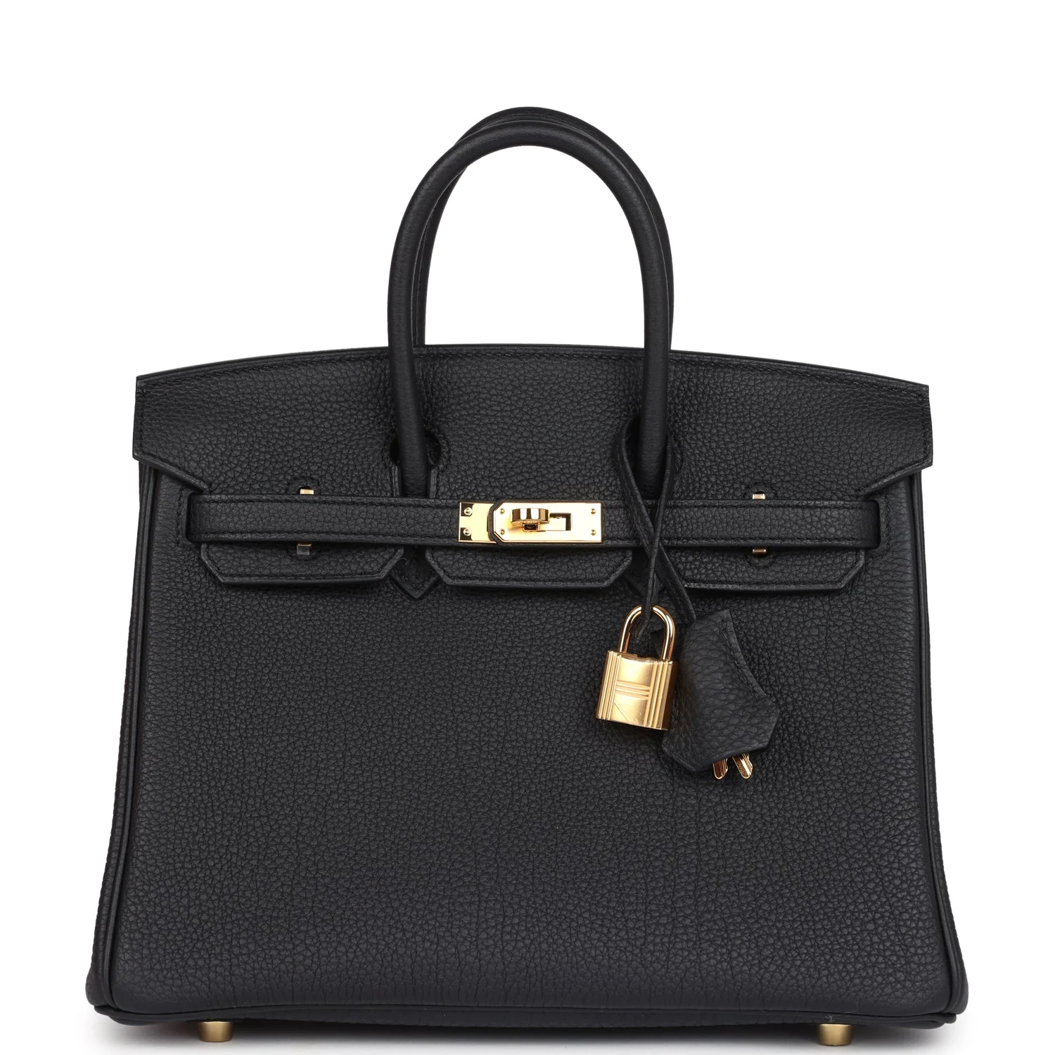 Replicate Hermes Birkin 25 Black Togo Gold Hardware(1:1 replica)