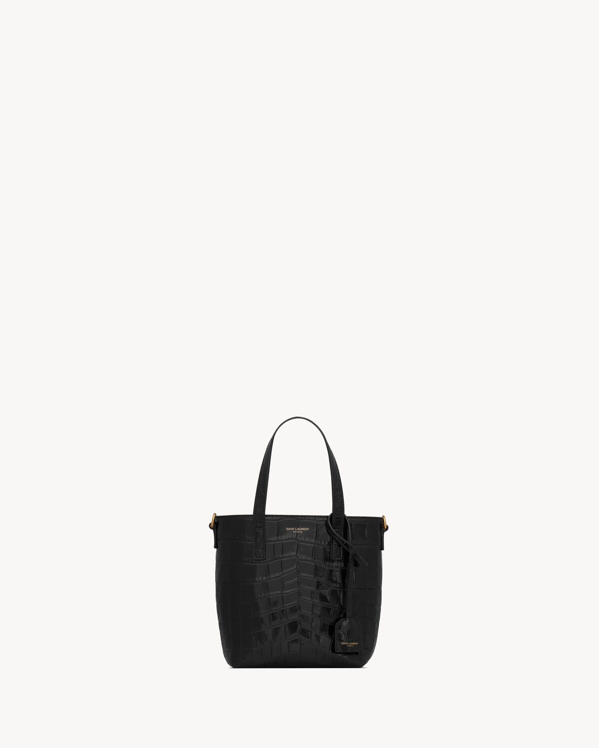 Replicate YSL Mini Toy Shopping Saint Laurent in Crocodile-Embossed Leather(1:1 replica)