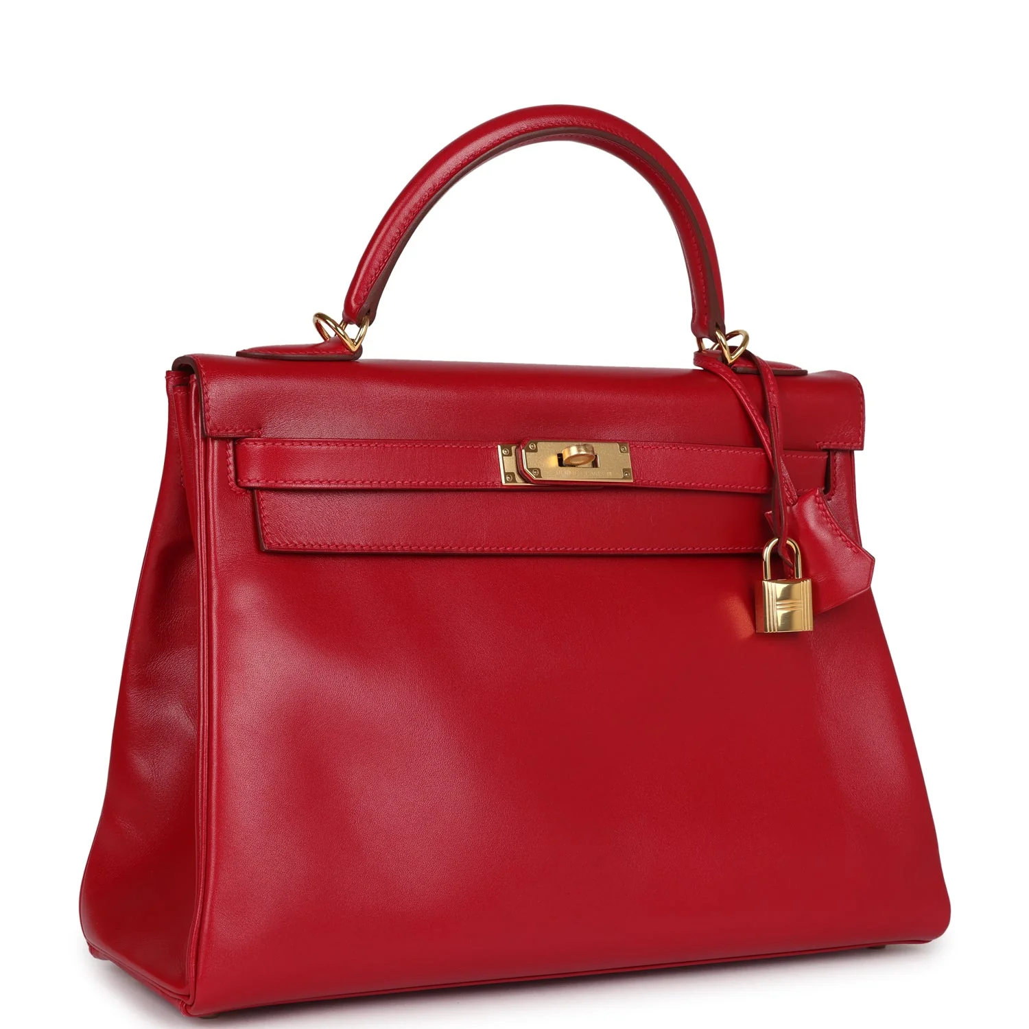 Replicate Hermes Kelly Retourne 32 Rouge Vif Tadelakt Gold Hardware(1:1 replica)