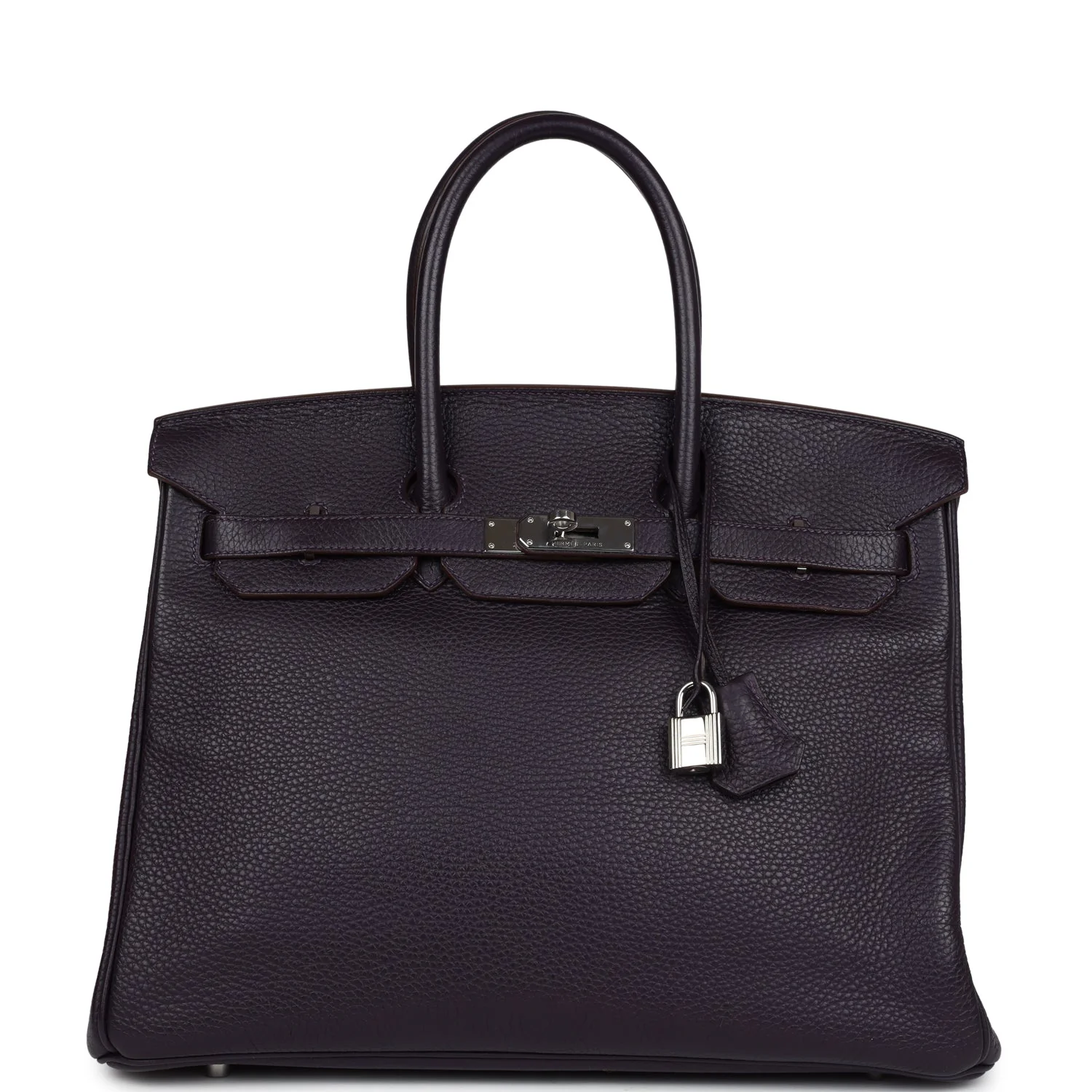 Replicate Hermes Birkin 35 Raisin Clemence Palladium Hardware(1:1 replica)