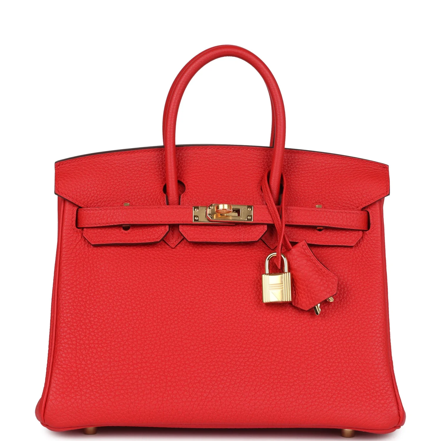 Replicate Hermes Birkin 25 Rouge de Coeur Togo Gold Hardware(1:1 replica)
