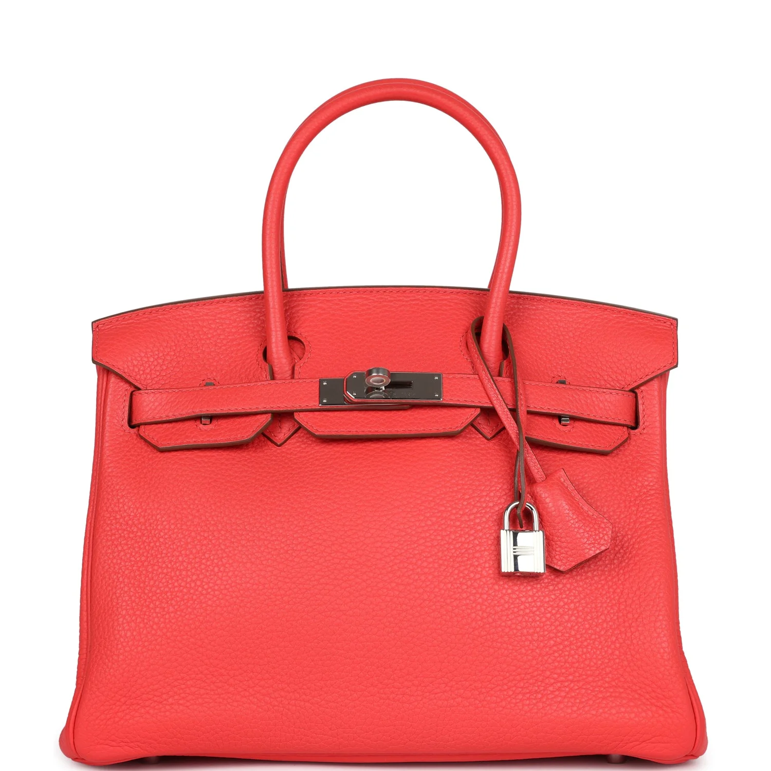 Replicate Hermes Birkin 30 Rose Jaipur Clemence Palladium Hardware(1:1 replica)