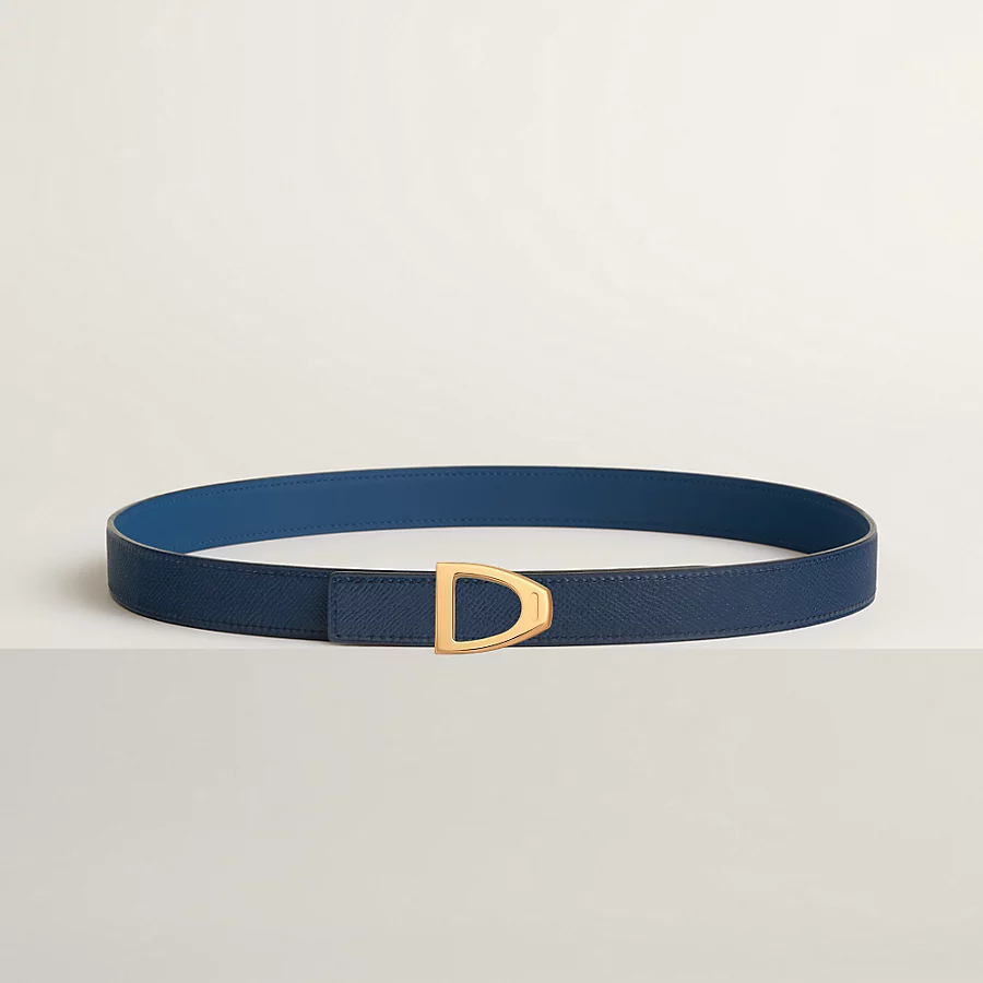 Replicate Cavaliere belt buckle   Reversible leather strap 24 mm(1:1 replica)