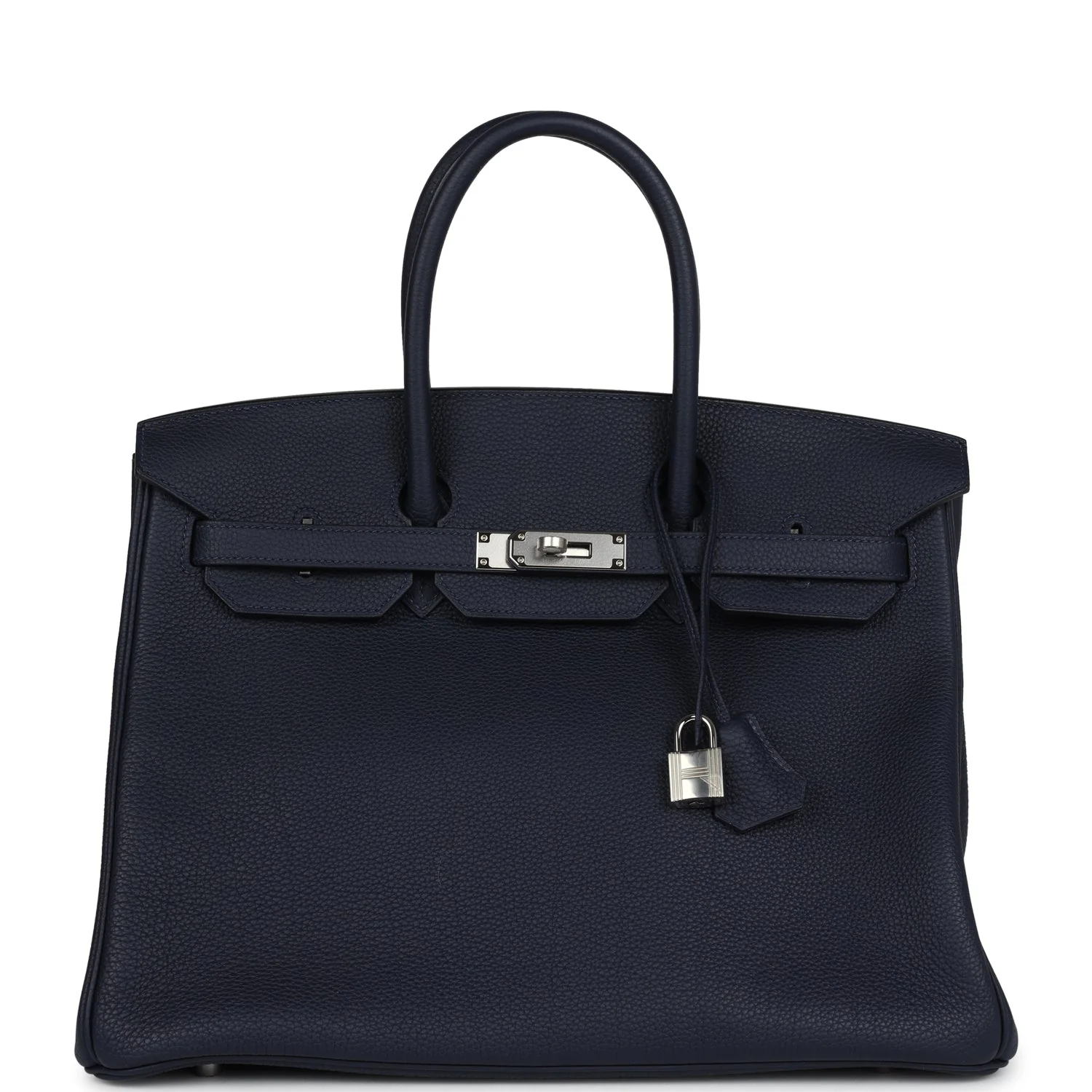 Replicate Hermes Birkin 35 Bleu Nuit Togo Palladium Hardware(1:1 replica)