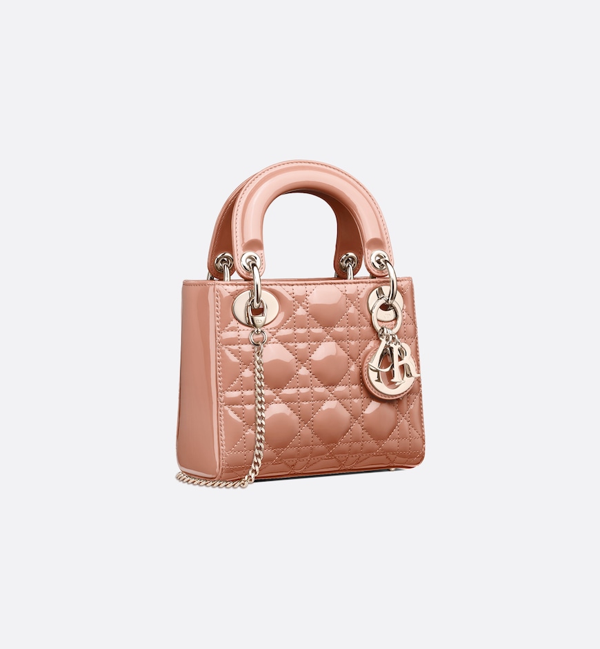 Replicate Dior Mini Dioriviera Lady Dior Bag   Patent Leather(1:1 replica)