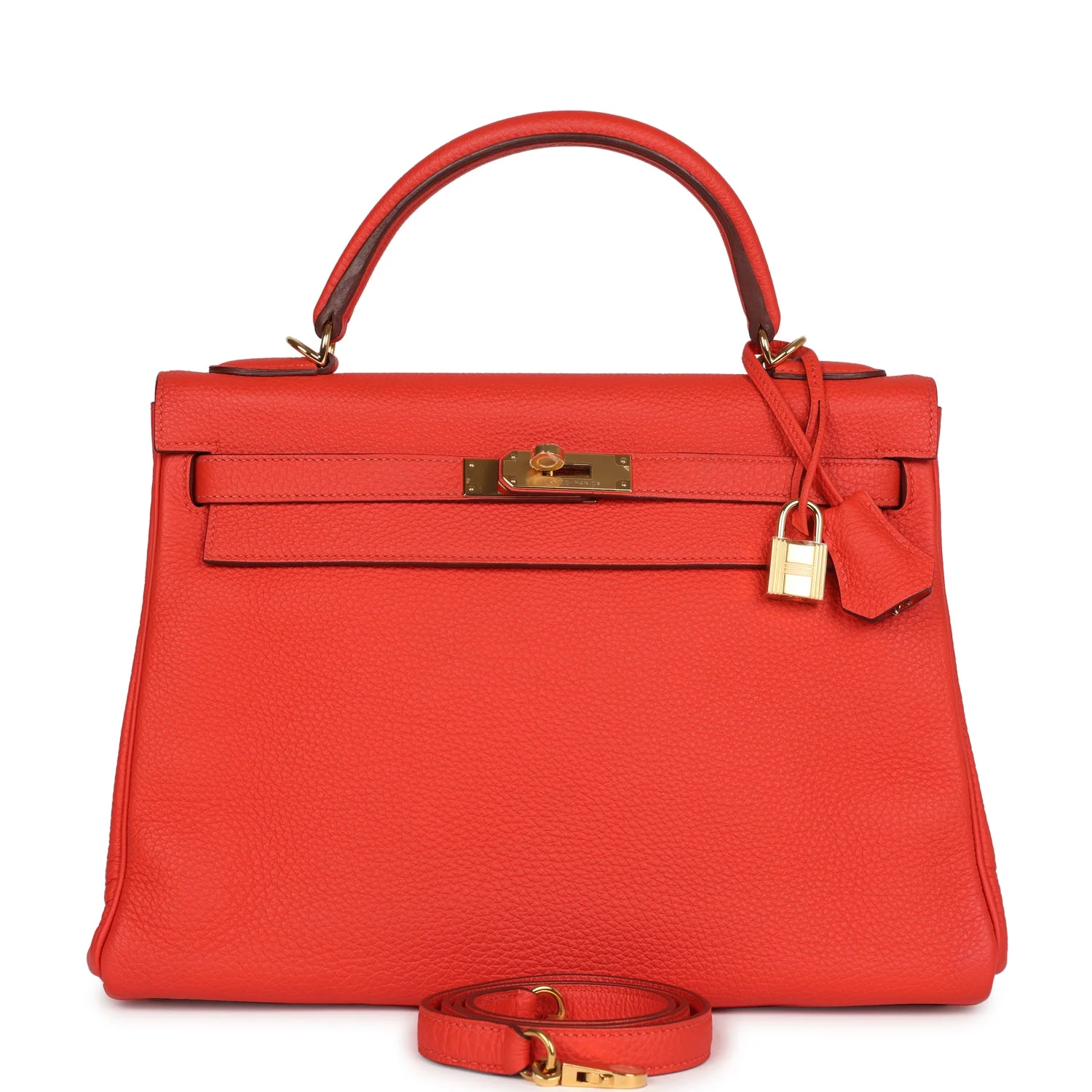 Replicate Hermes Kelly Retourne 32 Capucine Togo Gold Hardware(1:1 replica)