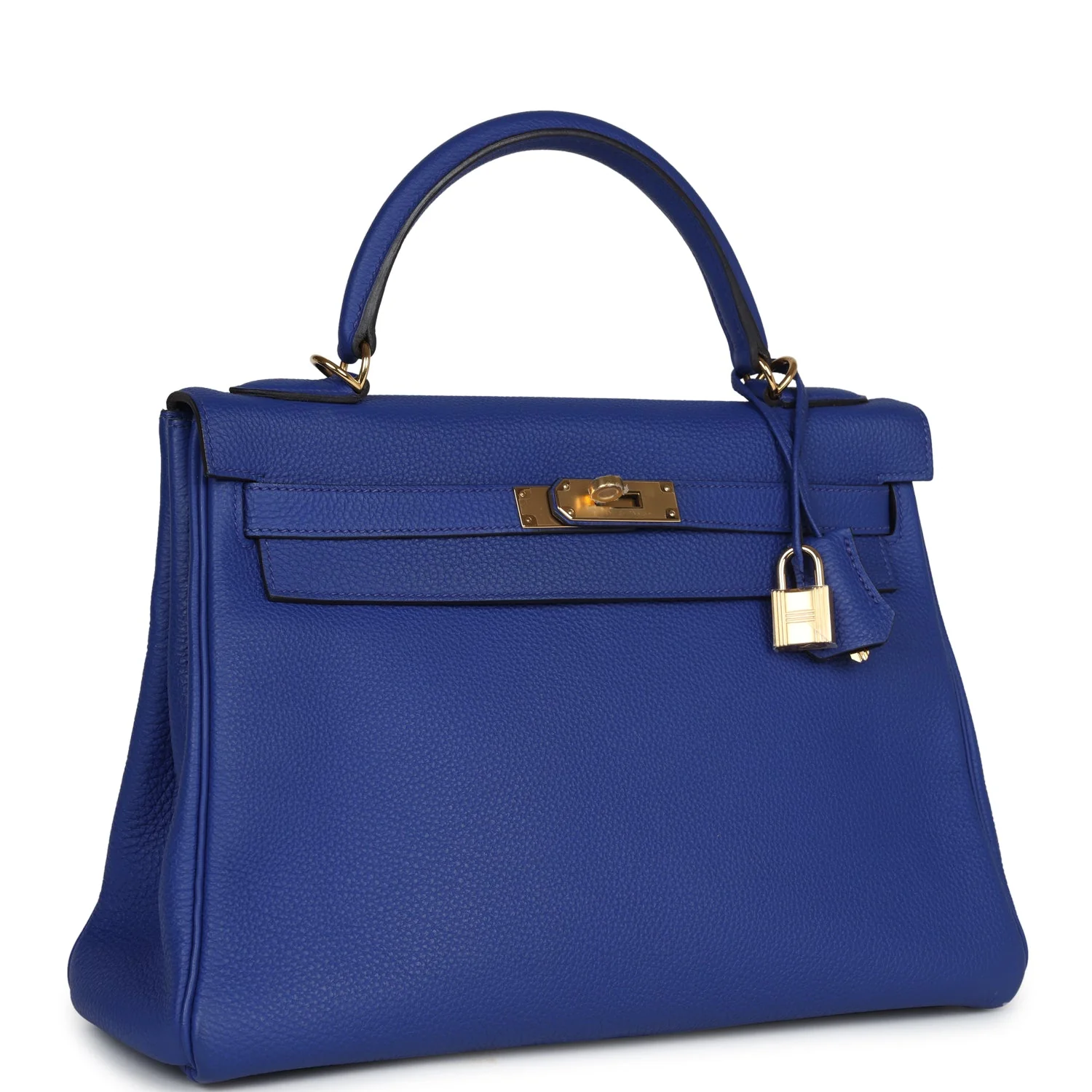 Replicate Hermes Kelly Retourne 32 Bleu Electric Togo Gold Hardware(1:1 replica)
