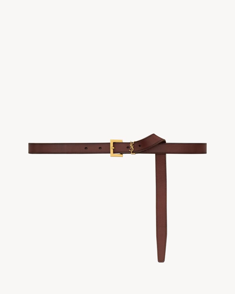 Replicate cassandre thin belt in vegetable-tanned leather(1:1 replica)