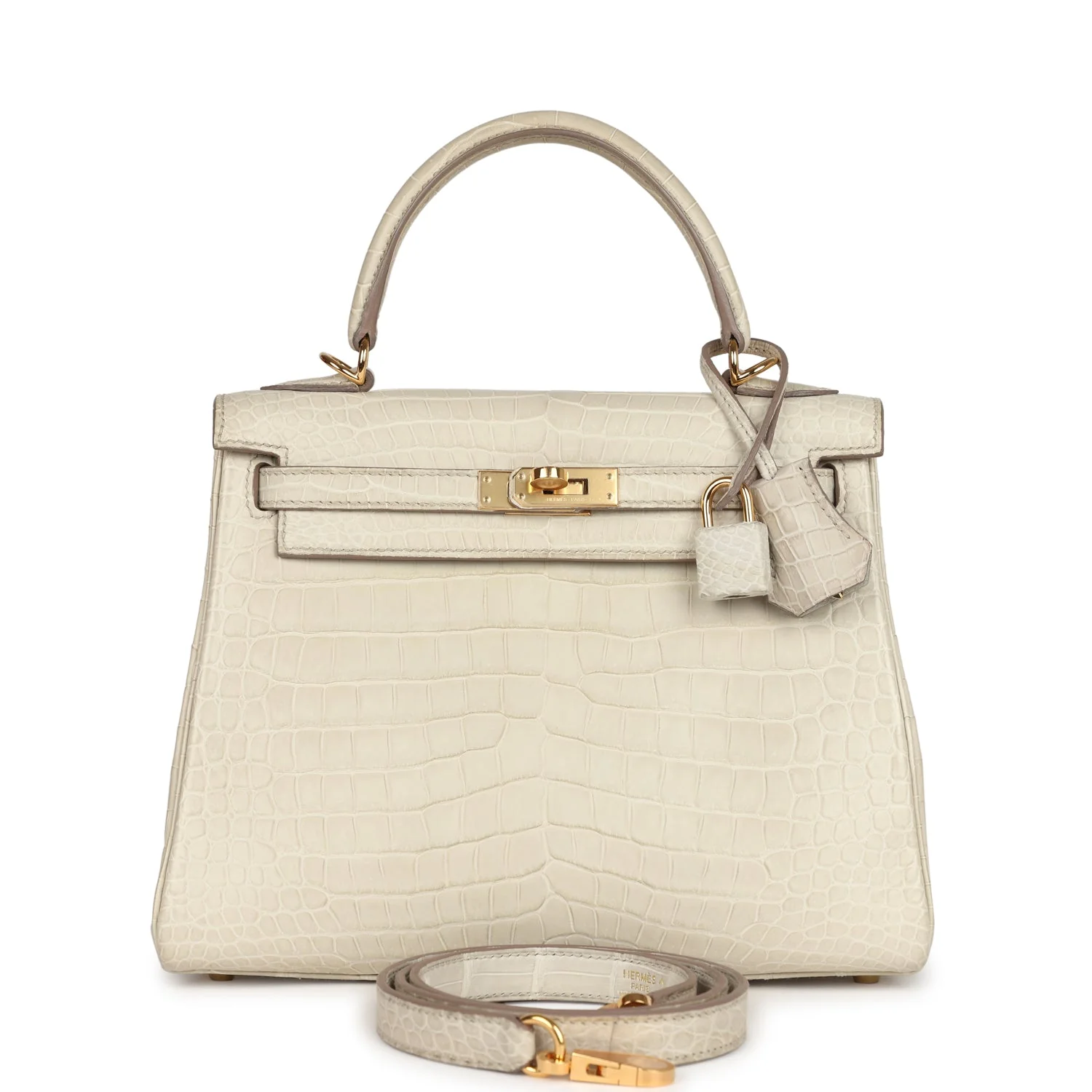 Replicate Hermes Kelly Retourne 25 Beton Matte Alligator Gold Hardware(1:1 replica)