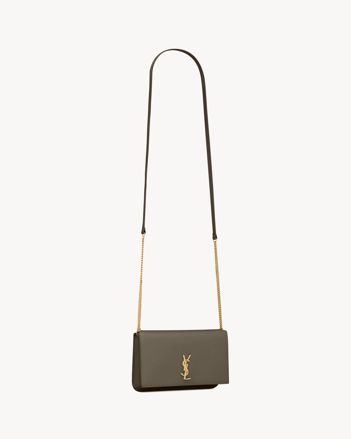 Replicate YSL Cassandre Phone Holder in Smooth Leather(1:1 replica)