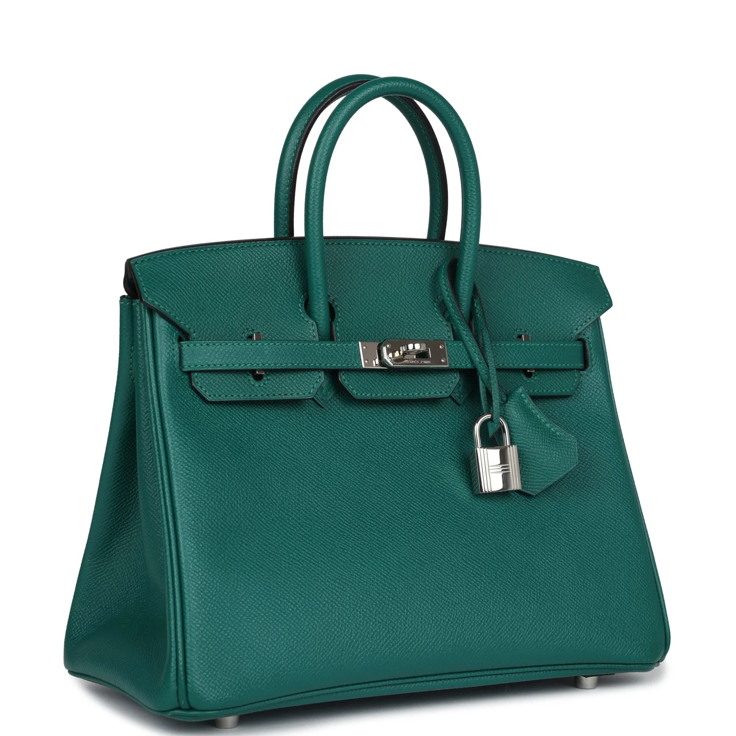 Replicate Hermes Birkin 25 Malachite Epsom Palladium Hardware(1:1 replica)