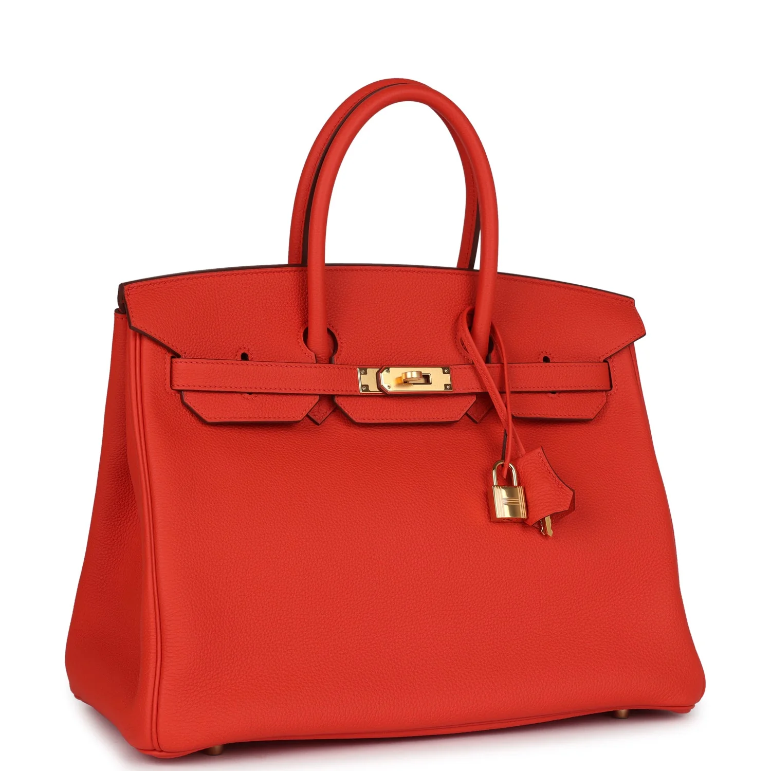 Replicate Hermes Birkin 35 Capucine Togo Gold Hardware(1:1 replica)