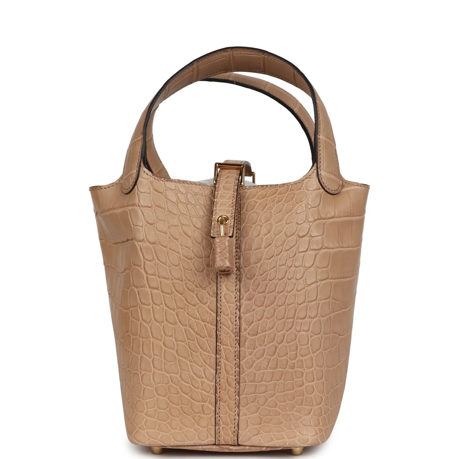 Replicate Hermes Picotin Lock 18 Chai Matte Alligator Gold Hardware(1:1 replica)